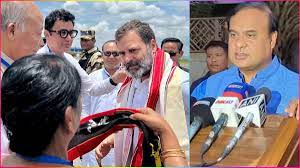 राहुल गांधी के मणिपुर दौरे पर असम के सीएम ने साधा निशाना ।